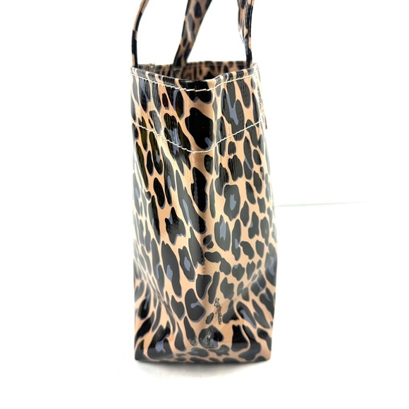 Consuela Grab N Go Mini Bag Leopard Vinyl Double Handle Tote No Closure - Picture 3 of 14
